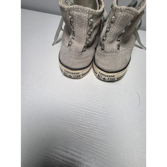Converse Chuck Taylor All Star High Top Gray Suede 6.5 Stud Sneaker Punk Indie - Picture 3 of 7